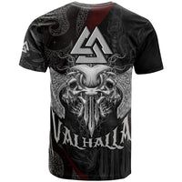Viking Valhalla T Shirt Skull And Axe - Wonder Print Shop