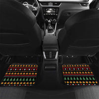 Meowy Christmas Woofy New Year Car Mats with Cat and Dog in Winter Hats and Festive Pattern Design - Wonder Print Shop