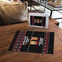 Meowy Christmas Woofy New Year Puzzle with Cat and Dog in Winter Hats and Festive Pattern Design - Wonder Print Shop