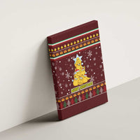 Merry Chickmas Christmas Canvas Wall Art with Yellow Chickens Tree Design and Snowflake Pattern - Wonder Print Shop