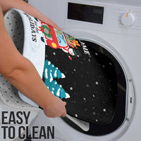 Merry Christmas Bulldog And Snowman Bathroom Set Dog Snowman Christmas Tree and Red Car Winter Scene - Wonder Print Shop