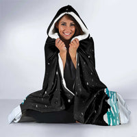 Merry Christmas Bulldog And Snowman Hooded Blanket Dog Snowman Christmas Tree and Red Car Winter Scene - Wonder Print Shop