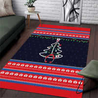 Merry Christmas Nurse Area Rug Stethoscope Tree Nurses and Medical Workers - Wonder Print Shop