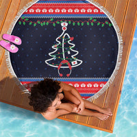 Merry Christmas Nurse Beach Blanket Stethoscope Tree Nurses and Medical Workers - Wonder Print Shop