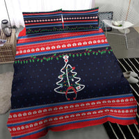 Merry Christmas Nurse Bedding Set Stethoscope Tree Nurses and Medical Workers - Wonder Print Shop