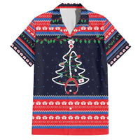 Merry Christmas Nurse Family Matching Short Sleeve Bodycon Dress and Hawaiian Shirt Stethoscope Tree Nurses and Medical Workers - Wonder Print Shop