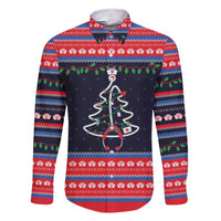 Merry Christmas Nurse Family Matching Short Sleeve Bodycon Dress and Hawaiian Shirt Stethoscope Tree Nurses and Medical Workers - Wonder Print Shop