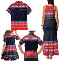 Merry Christmas Nurse Family Matching Tank Maxi Dress and Hawaiian Shirt Stethoscope Tree Nurses and Medical Workers - Wonder Print Shop