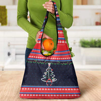 Merry Christmas Nurse Grocery Bag Stethoscope Tree Nurses and Medical Workers - Wonder Print Shop