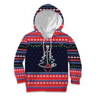 Merry Christmas Nurse Kid Hoodie Stethoscope Tree Nurses and Medical Workers - Wonder Print Shop