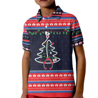 Merry Christmas Nurse Kid Polo Shirt Stethoscope Tree Nurses and Medical Workers - Wonder Print Shop