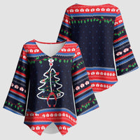 Merry Christmas Nurse Kimono Sleeve Blouse Stethoscope Tree Nurses and Medical Workers - Wonder Print Shop