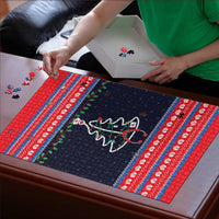 Merry Christmas Nurse Puzzle Stethoscope Tree Nurses and Medical Workers - Wonder Print Shop