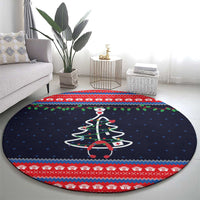 Merry Christmas Nurse Round Carpet Stethoscope Tree Nurses and Medical Workers - Wonder Print Shop