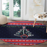 Merry Christmas Nurse Round Carpet Stethoscope Tree Nurses and Medical Workers - Wonder Print Shop