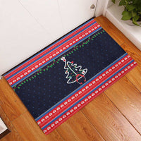 Merry Christmas Nurse Rubber Doormat Stethoscope Tree Nurses and Medical Workers - Wonder Print Shop