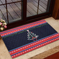 Merry Christmas Nurse Rubber Doormat Stethoscope Tree Nurses and Medical Workers - Wonder Print Shop