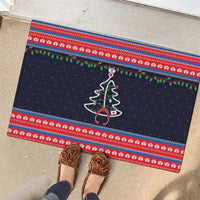 Merry Christmas Nurse Rubber Doormat Stethoscope Tree Nurses and Medical Workers - Wonder Print Shop