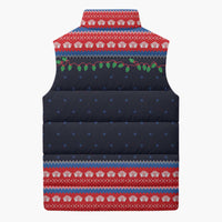 Merry Christmas Nurse Sleeveless Puffer Jacket Stethoscope Tree Nurses and Medical Workers - Wonder Print Shop