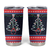 Merry Christmas Nurse Tumbler Cup Stethoscope Tree Nurses and Medical Workers - Wonder Print Shop