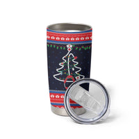 Merry Christmas Nurse Tumbler Cup Stethoscope Tree Nurses and Medical Workers - Wonder Print Shop