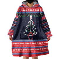 Merry Christmas Nurse Wearable Blanket Hoodie Stethoscope Tree Nurses and Medical Workers - Wonder Print Shop