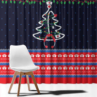 Merry Christmas Nurse Window Curtain Stethoscope Tree Nurses and Medical Workers - Wonder Print Shop