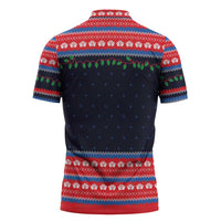 Merry Christmas Nurse Zipper Polo Shirt Stethoscope Tree Nurses and Medical Workers - Wonder Print Shop