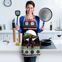 Funny Bigfoot Christmas Apron Xmas Holiday Patterns - Wonder Print Shop