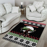 Funny Bigfoot Christmas Area Rug Xmas Holiday Patterns - Wonder Print Shop