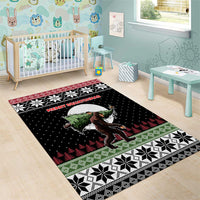 Funny Bigfoot Christmas Area Rug Xmas Holiday Patterns - Wonder Print Shop
