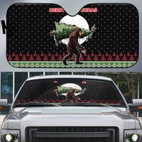 Funny Bigfoot Christmas Auto Sun Shade Xmas Holiday Patterns - Wonder Print Shop