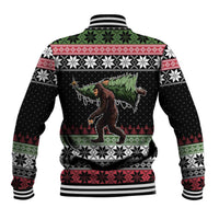 Funny Bigfoot Christmas Baseball Jacket Xmas Holiday Patterns - Wonder Print Shop