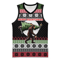 Funny Bigfoot Christmas Basketball Jersey Xmas Holiday Patterns - Wonder Print Shop