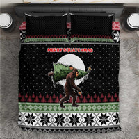 Funny Bigfoot Christmas Bedding Set Xmas Holiday Patterns - Wonder Print Shop