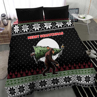 Funny Bigfoot Christmas Bedding Set Xmas Holiday Patterns - Wonder Print Shop