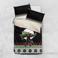 Funny Bigfoot Christmas Bedding Set Xmas Holiday Patterns - Wonder Print Shop