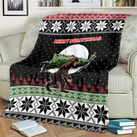 Funny Bigfoot Christmas Blanket Xmas Holiday Patterns - Wonder Print Shop