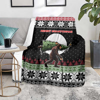 Funny Bigfoot Christmas Blanket Xmas Holiday Patterns - Wonder Print Shop