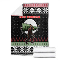 Funny Bigfoot Christmas Blanket Xmas Holiday Patterns - Wonder Print Shop
