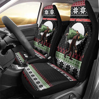 Funny Bigfoot Christmas Car Seat Cover Xmas Holiday Patterns - Wonder Print Shop