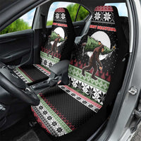 Funny Bigfoot Christmas Car Seat Cover Xmas Holiday Patterns - Wonder Print Shop