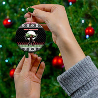 Funny Bigfoot Christmas Ceramic Ornament Xmas Holiday Patterns - Wonder Print Shop