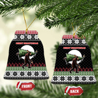 Funny Bigfoot Christmas Ceramic Ornament Xmas Holiday Patterns - Wonder Print Shop