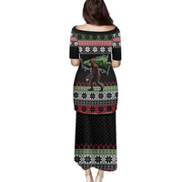 Funny Bigfoot Christmas Family Matching Puletasi and Hawaiian Shirt Xmas Holiday Patterns - Wonder Print Shop