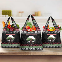 Funny Bigfoot Christmas Grocery Bag Xmas Holiday Patterns - Wonder Print Shop