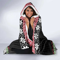 Funny Bigfoot Christmas Hooded Blanket Xmas Holiday Patterns - Wonder Print Shop