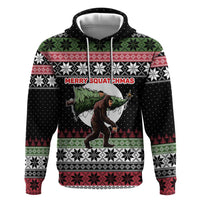 Funny Bigfoot Christmas Hoodie Xmas Holiday Patterns - Wonder Print Shop