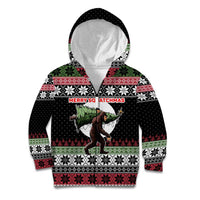 Funny Bigfoot Christmas Kid Hoodie Xmas Holiday Patterns - Wonder Print Shop