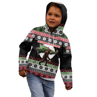 Funny Bigfoot Christmas Kid Hoodie Xmas Holiday Patterns - Wonder Print Shop
